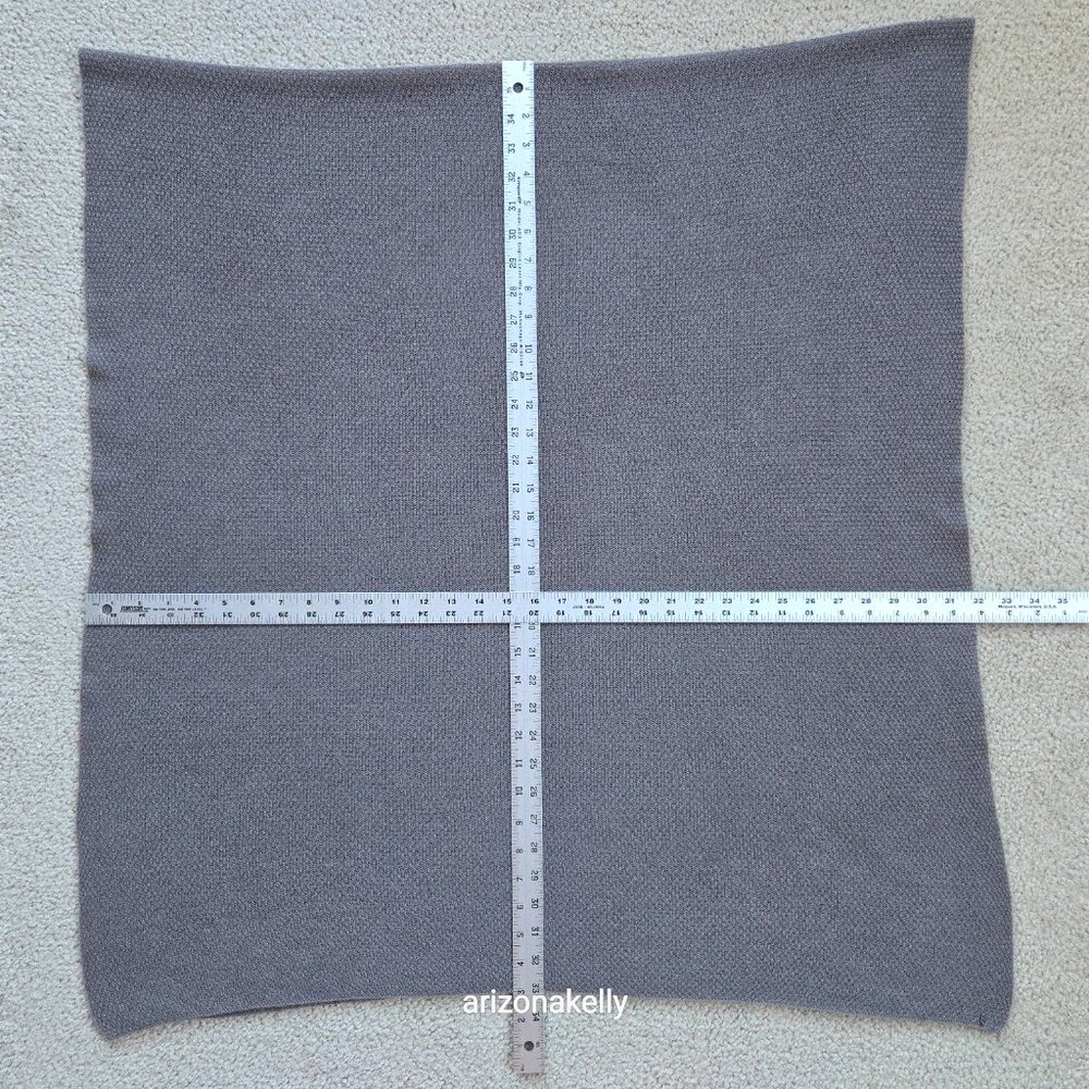 Cashmere Basketweave Textured Knit Scarf Tan Taupe Brown Doliearo Dolieato Love - Picture 4 of 12